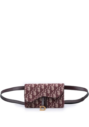 Christian Dior Pre-Owned 2020 Oblique Canvas Saddle belt bag - Red