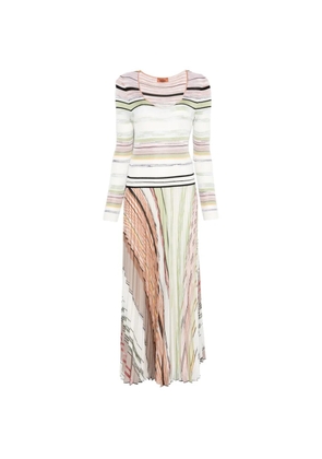 Missoni striped pleated maxi dress - Neutrals