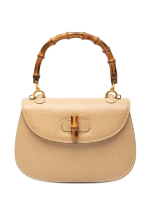 Gucci Pre-Owned 20th Century Small Grained Calfskin Bamboo Night satchel - Brown