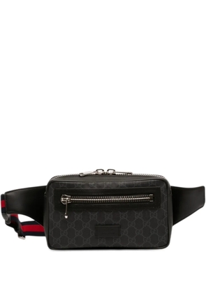 Gucci Pre-Owned 2016-2025 GG Supreme Web belt bag - Black