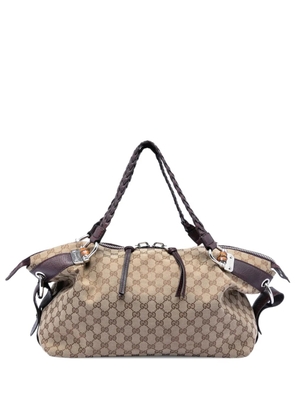 Gucci Pre-Owned 2016-2025 Medium GG Canvas Bamboo Bar tote bag - Brown