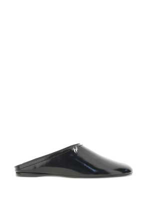 Emporio Armani logo-plaque mules - Black