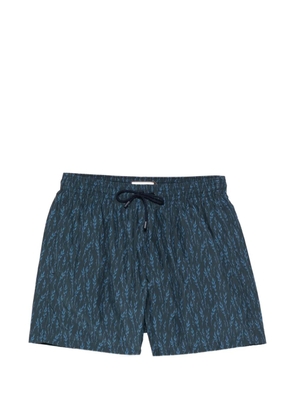 Canali drawstring print swim shorts - Blue