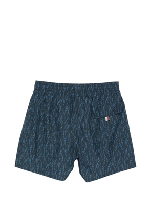 Canali drawstring print swim shorts - Blue