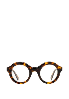 AUDE HEROUARD Andrée round-frame glasses - Brown