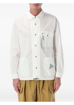 and Wander flap-pocket overshirt - White