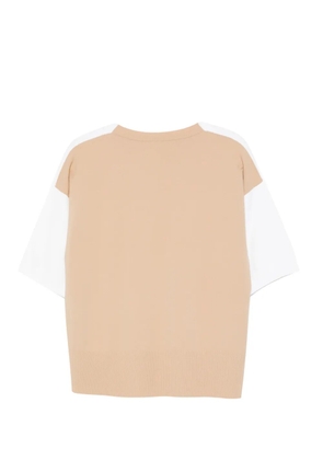 Kangra V-neck colour-block T-shirt - White
