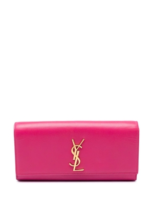Saint Laurent Pre-Owned 2014 Grain de Poudre Monogram Cassandre clutch bag - Pink