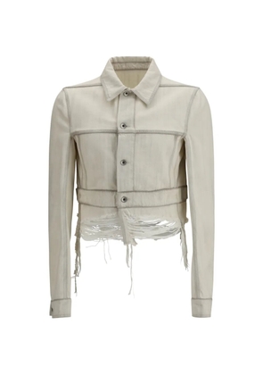 Rick Owens draped-hem jacket - White