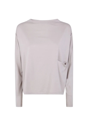 Ma'ry'ya draped-pocket T-shirt - Neutrals