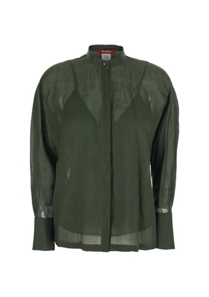 Max Mara long-sleeved cotton shirt - Green