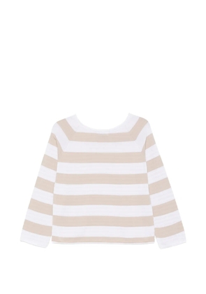AROVESCIO striped-pattern T-shirt - White