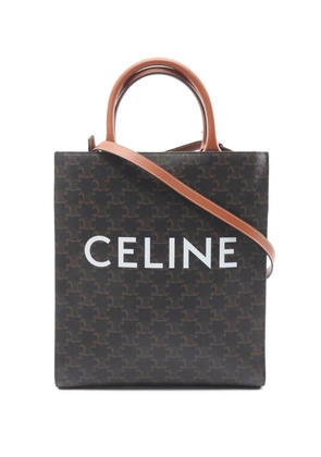 Celine Pre-Owned 2021-2026 Small Triomphe Coated Canvas Vertical Cabas Tote satchel - Black