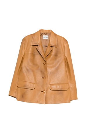 Miu Miu pocket single-breasted coat - Brown