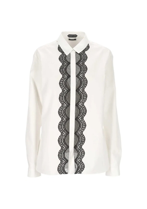 TOM FORD lace-detail shirt - White