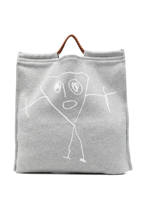 Plan C graphic-print tote bag - Grey