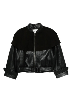 ducie Rose leather jacket - Black