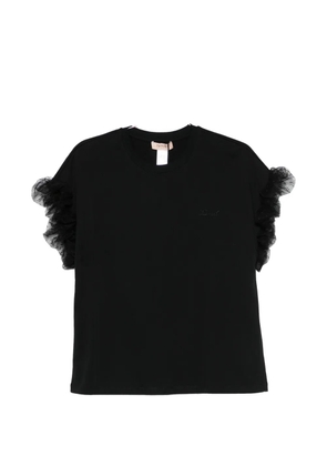 TWINSET ruffled T-shirt - Black