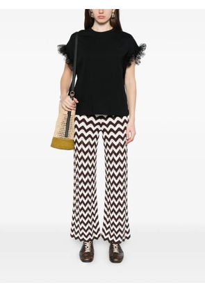 TWINSET ruffled T-shirt - Black
