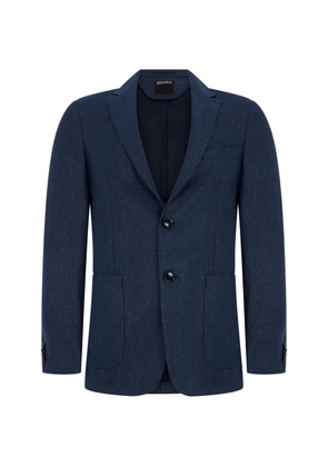 Zegna button patch-pocket blazer - Blue