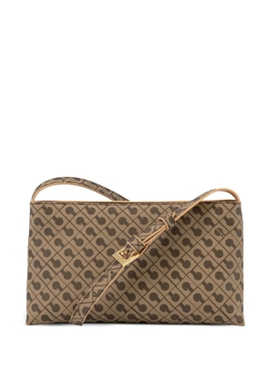 Gherardini Medium Half Moon leather shoulder bag - Neutrals