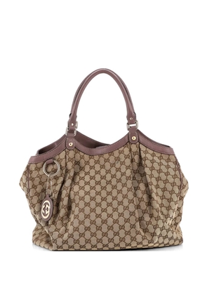 Gucci Pre-Owned Sukey GG Canvas with Leather Large tote bag - Brown