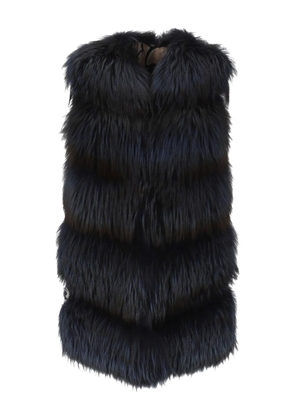 Rindi faux-fur panelled gilet - Blue