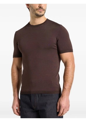 Manière De Voir Ellis luxe knitted T-shirt - Brown