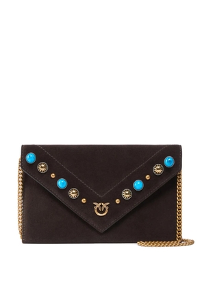 PINKO embellishment chain-strap mini bag - Brown