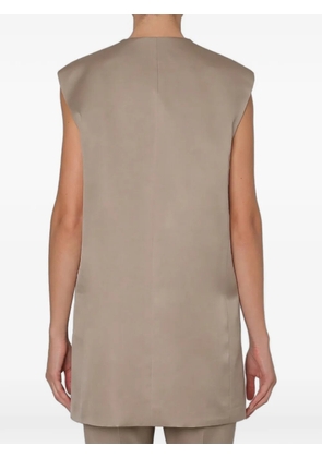 Alberta Ferretti double-breasted sleeveless jacket - Brown
