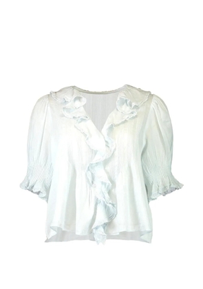 DÔEN Henri ruffled blouse - Blue