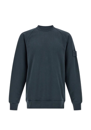 Stone Island raglan-sleeve appliqué sweatshirt - Blue