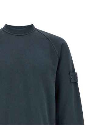 Stone Island patch crew-neck sweatshirt - Black