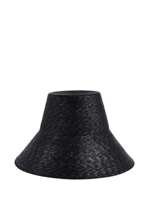 Liviana Conti Letizia woven raffia hat - Black