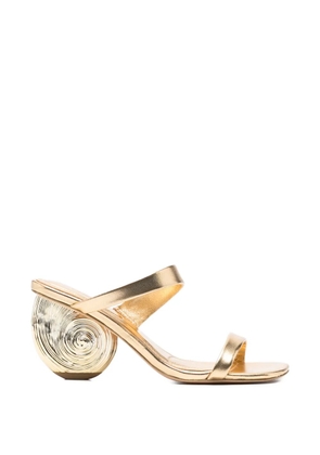 Simkhai textured heel sandals - Gold