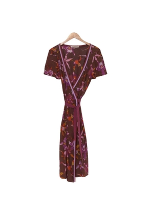 Ken Scott Vintage floral print wrap dress - Brown