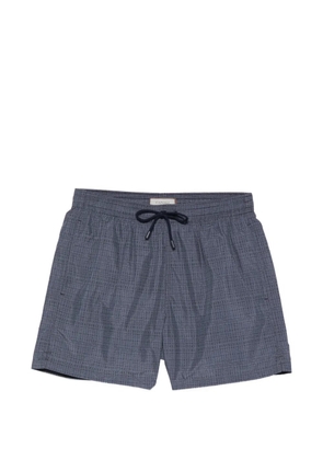 Canali drawstring patterned swim shorts - Blue