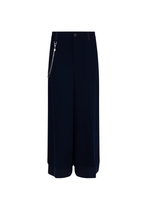 High chain wide-leg trousers - Blue