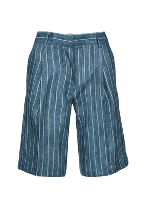 ERMANNO FIRENZE striped bermuda shorts - Blue