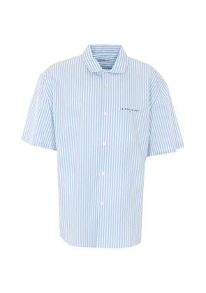 Ih Nom Uh Nit striped logo chest shirt - Blue