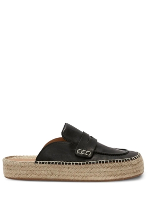 JW Anderson espadrille leather mules - Black