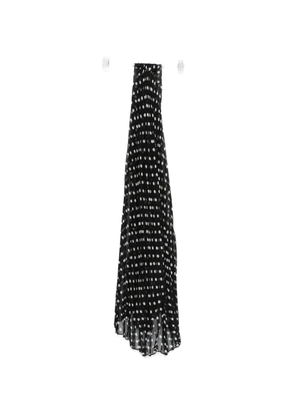 Nº21 polka-dot pleated scarf - Black