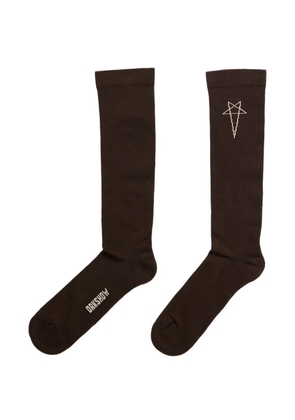 Rick Owens DRKSHDW Pentagram knee-high socks - Brown