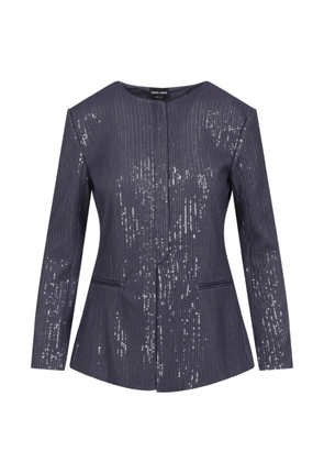 Giorgio Armani embellished lonh-sleeve jacket - Purple