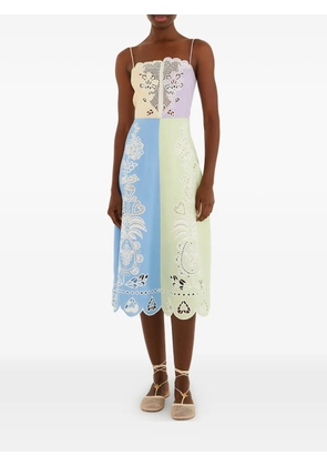 FARM Rio scalloped-hem midi dress - Blue