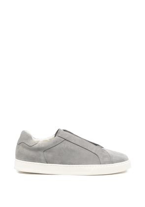 Doucal's elasticated suede sneakers - Grey