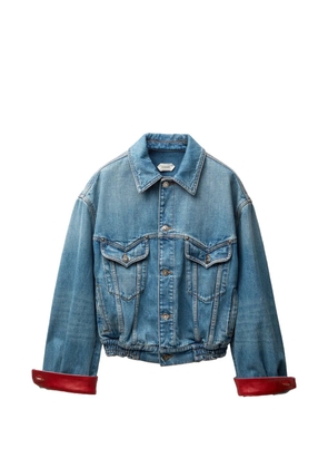 Versace cuff collared jacket - Blue