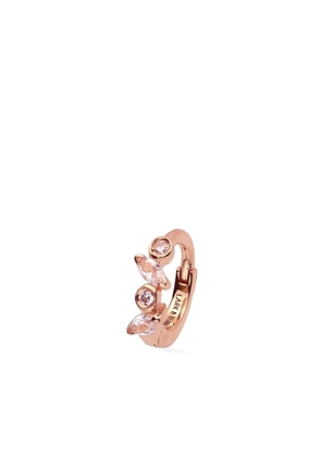 Lark & Berry 14kt rose gold small Veto diamond and sapphire hoop earring - Pink