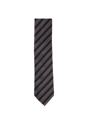 Zegna striped tie - Grey