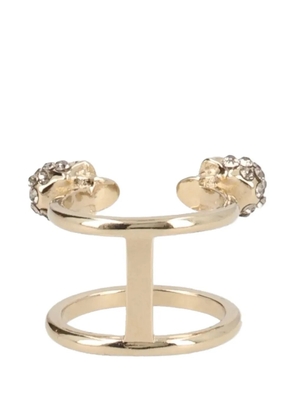 Alexander McQueen skull-motif double ring - Gold